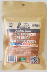 Ouachita Farms D-8 CBD Rosin Dab Sauce Sour Space Candy 1Gram